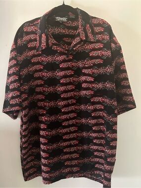 Dragonfly read wording carefully , Short Sleeve Button-Down Shirt